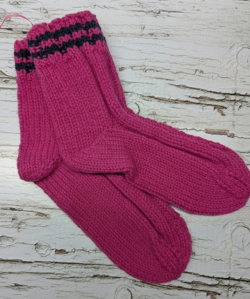 (8.5")Bas tricotés 80%laine