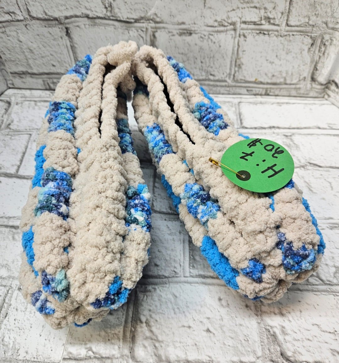 Pantoufles en laine tricotées–Homme 7