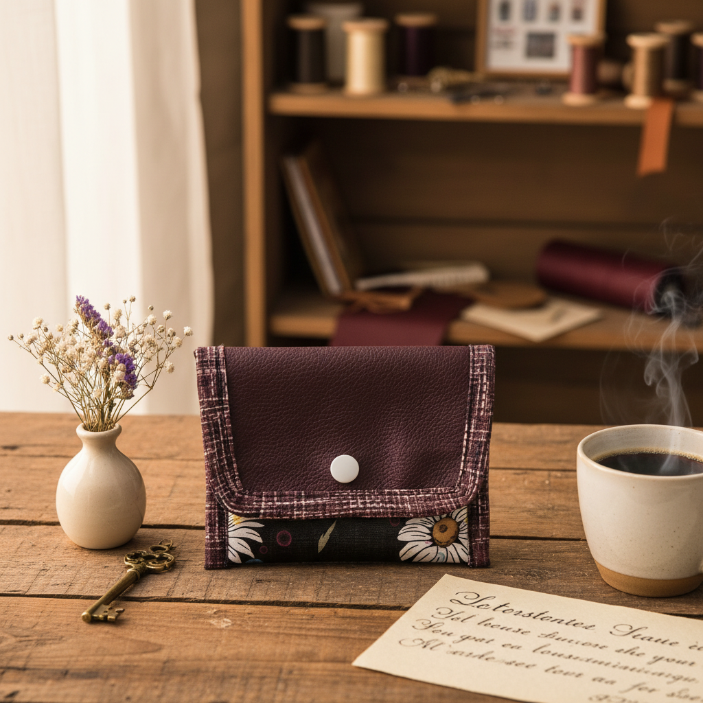 Petit porte-monnaie en simili cuir