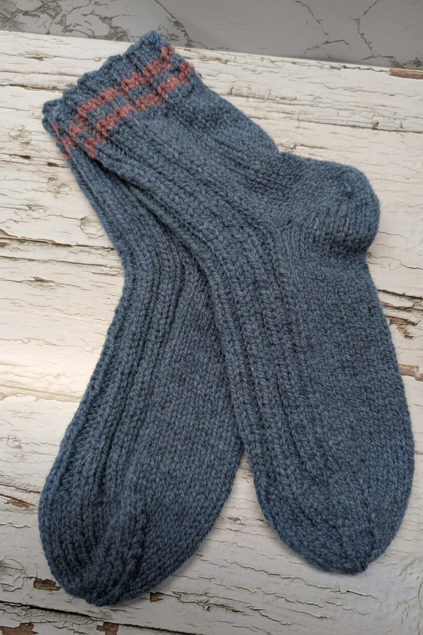 (9")-Bas tricotées 85% laine