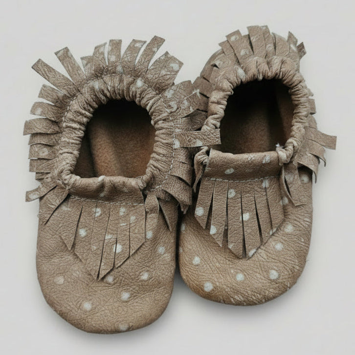 Pantoufles Bébé en Cuir Doublé Polar (6-12 mois)