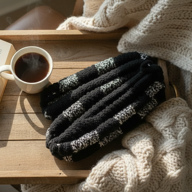 Pantoufles en laine tricotées–Homme 11