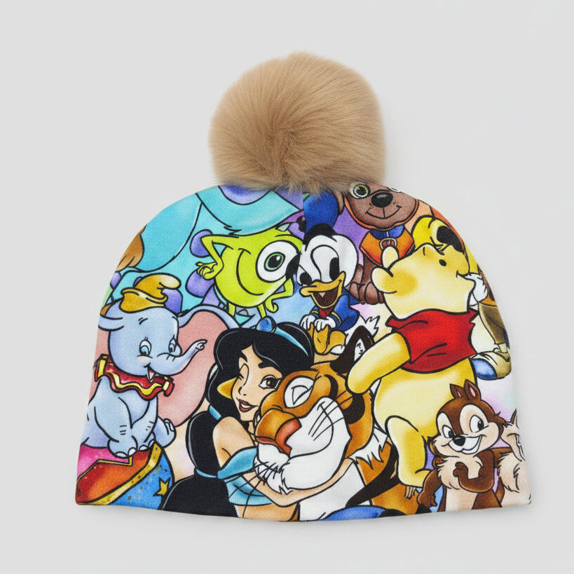 Tuque enfant doublée micropolar avec pompon amovible - 1 an (38 cm)