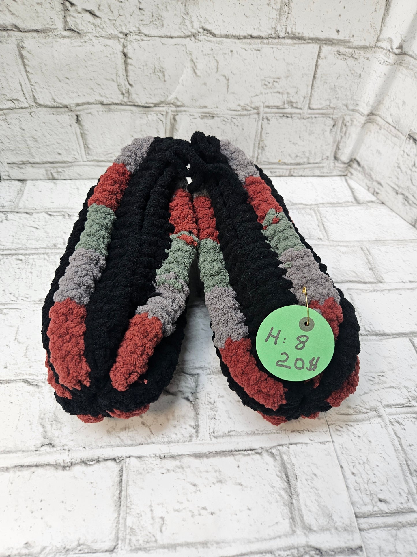 Pantoufles en laine tricotées–Homme 8