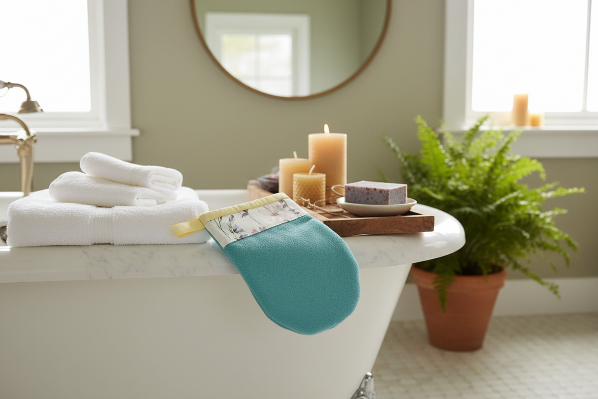 Mitaines de bain en ratine douce pour-bébé,enfants et adultes