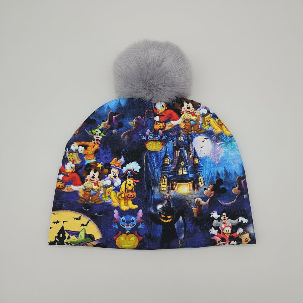 Tuque enfant doublée micropolar avec pompon amovible - 2 ans (40 cm)