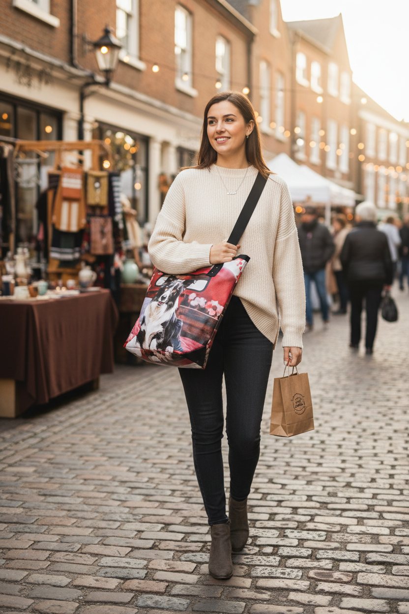 Grand sac Cabas en simili cuir