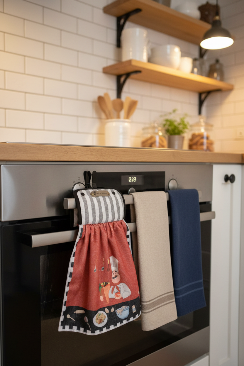 Essuie-Main avec Bouton - Attache Pratique