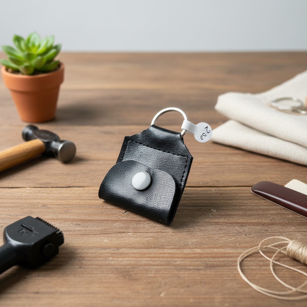 Mini porte-clé avec pochette à bouton pression