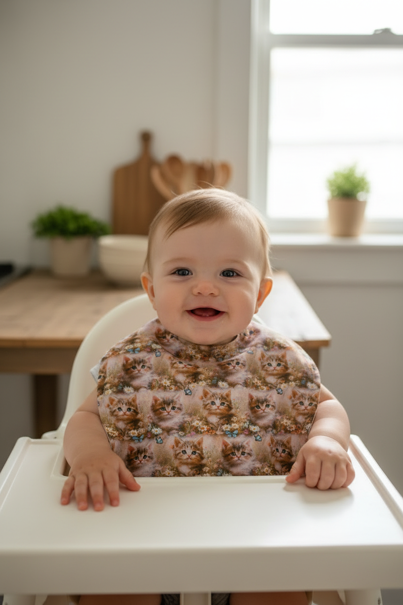 Bavette imperméable bébé/enfant - Joli motif