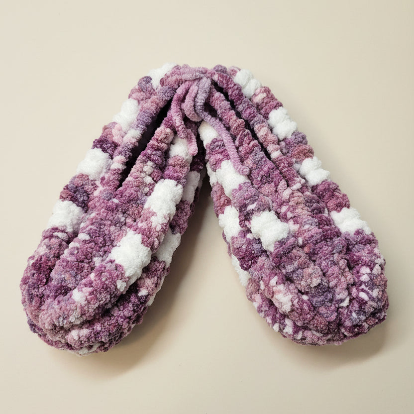 Pantoufles en laine tricotées–Femme 6-6.5