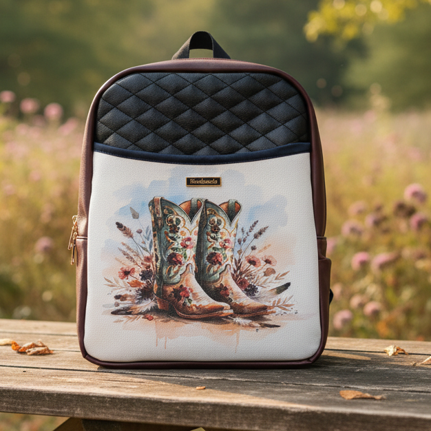 Sac à dos sacoche en simili cuir matelassé