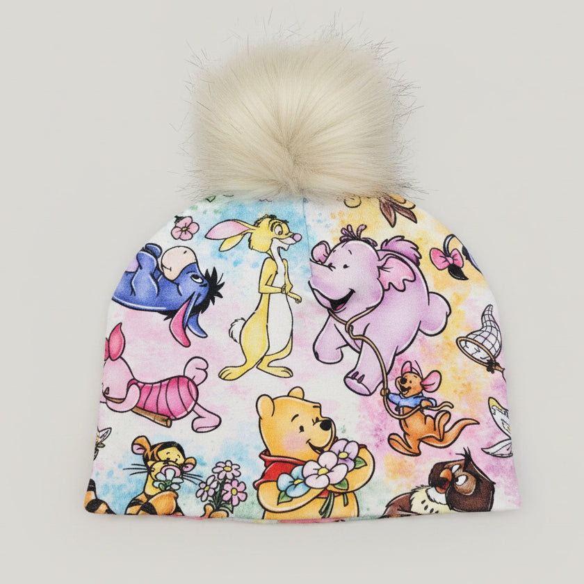 Tuque enfant doublée micropolar avec pompon amovible - 1 an (38 cm)
