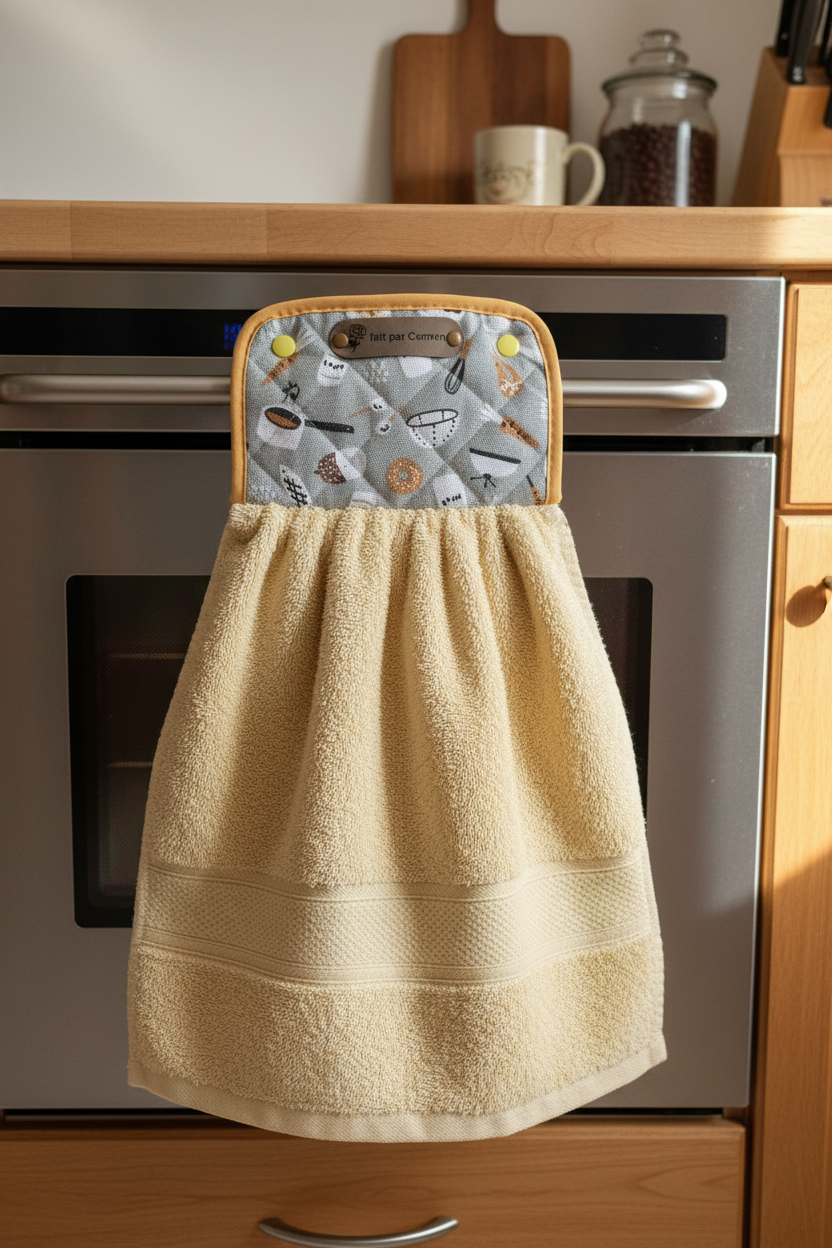 Essuie-Main avec Bouton - Attache Pratique