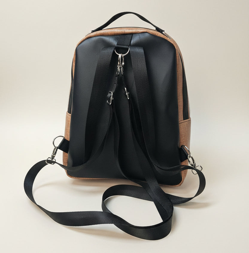 Sac à dos sacoche en simili cuir matelassé