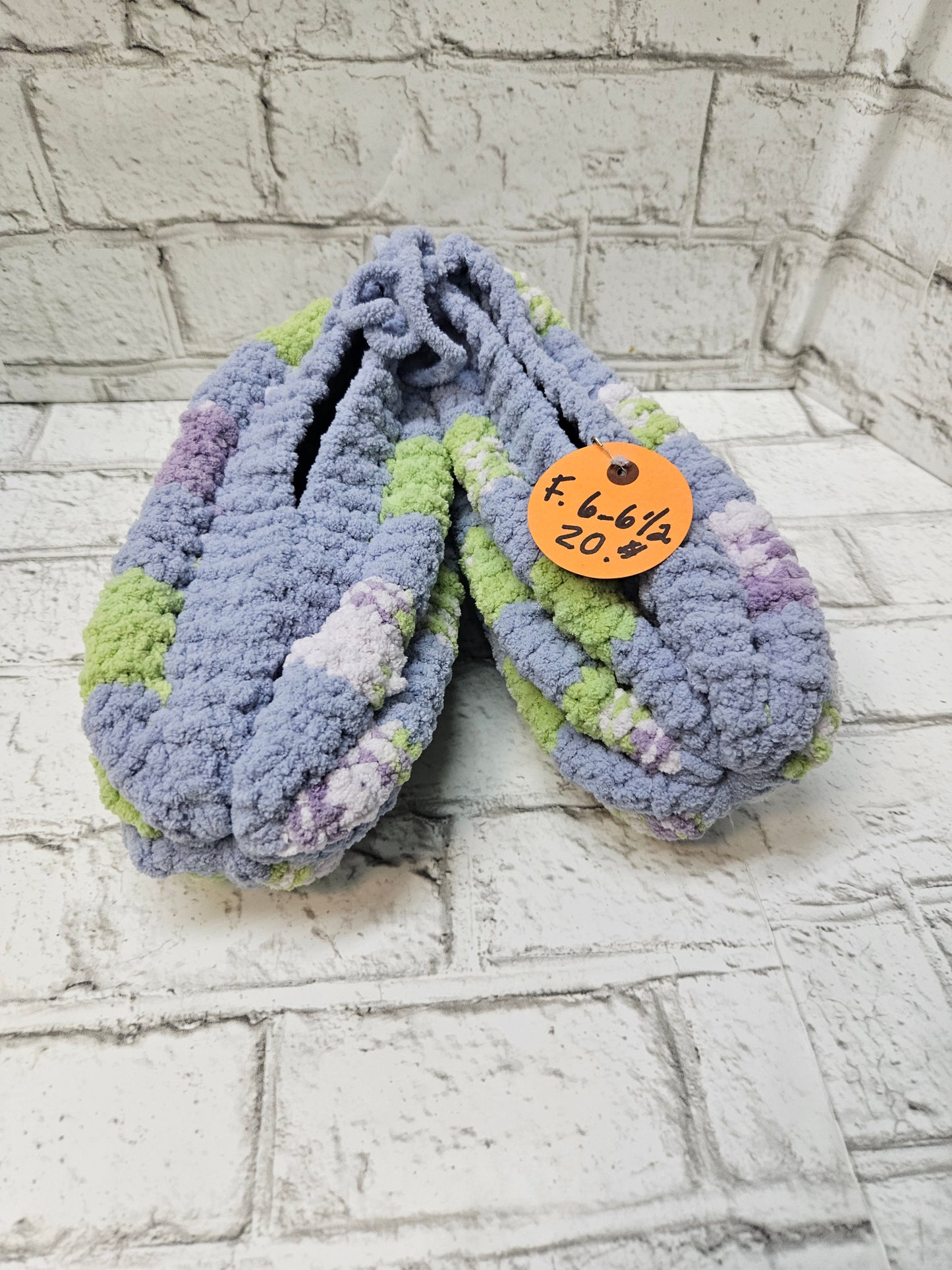 Pantoufles en laine tricotées–Femme 6.5