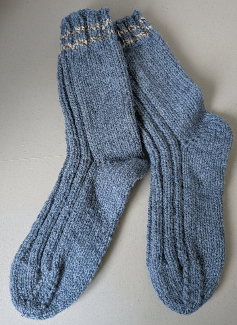 (9")Bas tricotés 80%laine