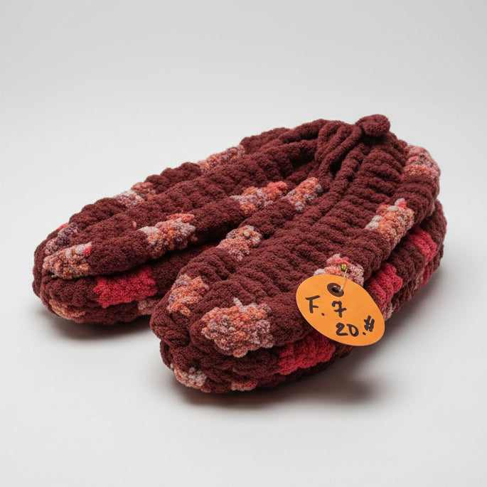Pantoufles en laine tricotées–Femme 7
