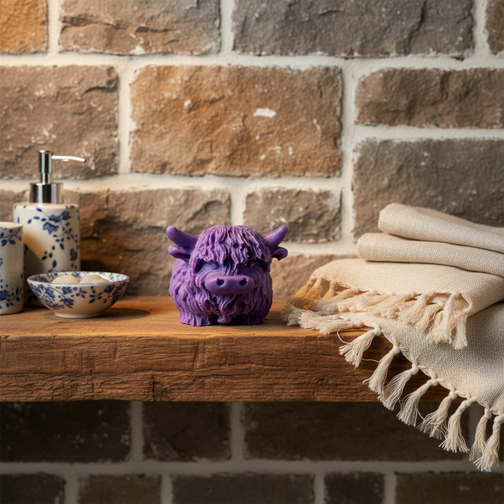 Savon en forme de vache highland