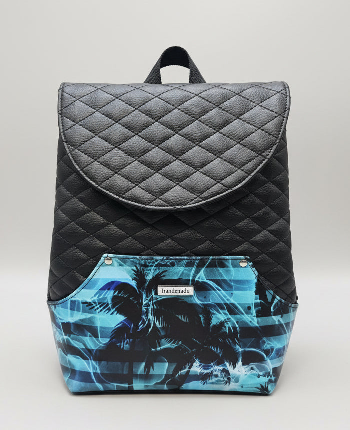 Sac à dos sacoche en simili cuir matelassé