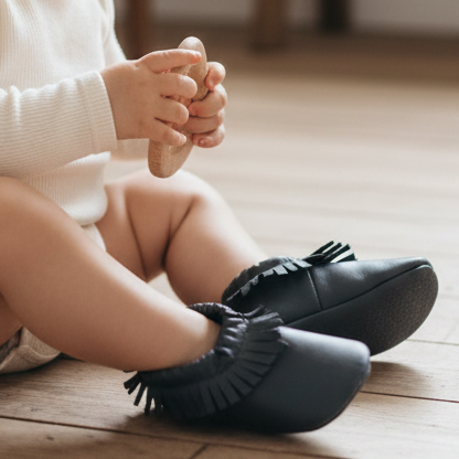 Pantoufles Bébé en Cuir Doublé Polar (6-12 mois)