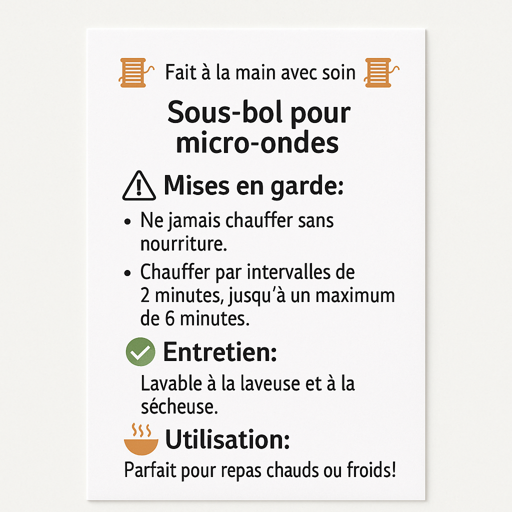 Sous-bols réversibles pour micro-ondes