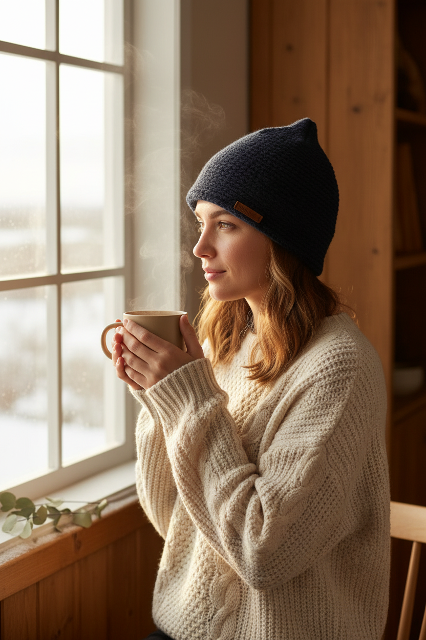 Tuque en tissu doublé micro-polar
