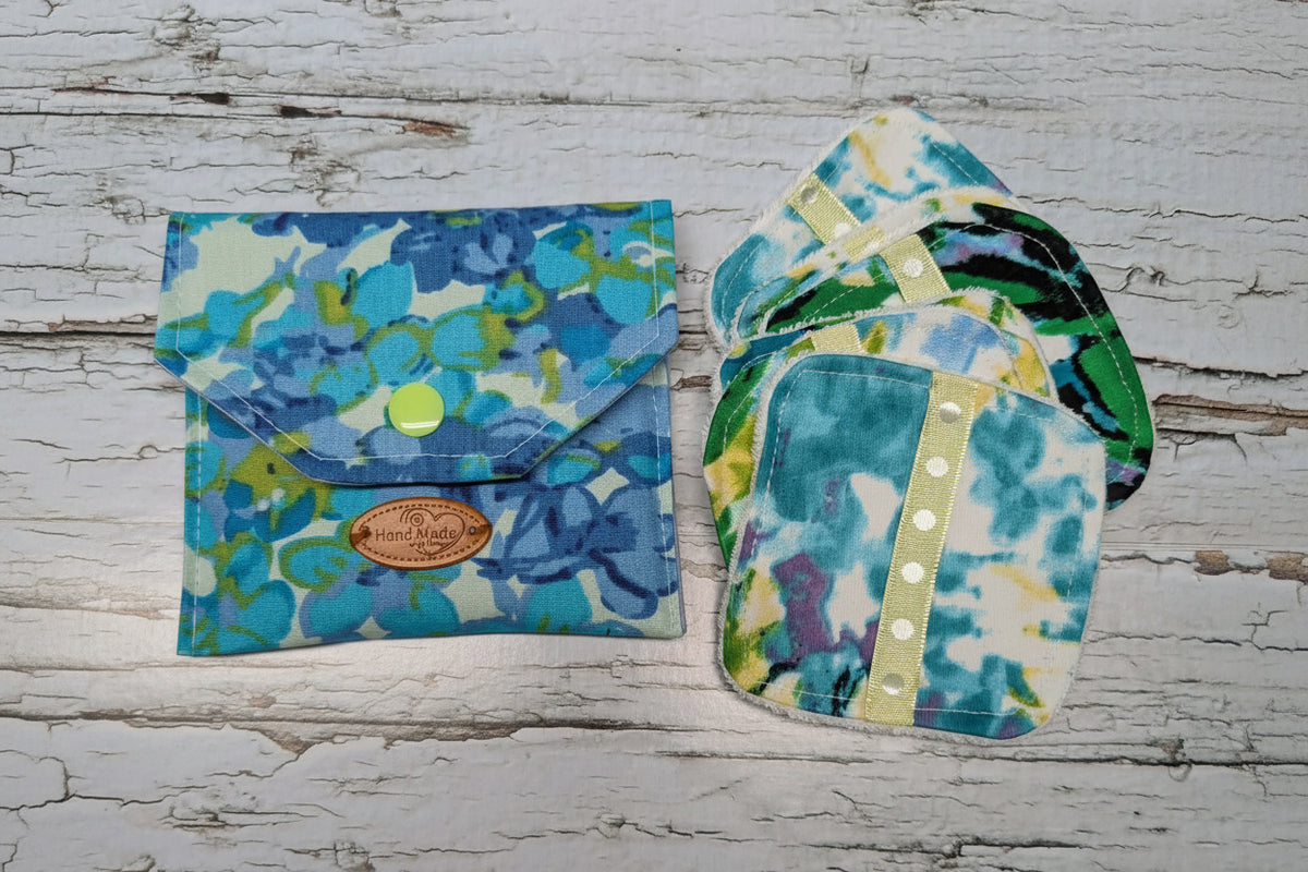 Ensemble-Pochette avec lingettes démaquillantes réutilisables