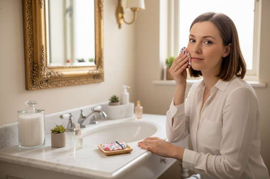 Ensemble-Pochette avec lingettes démaquillantes réutilisables