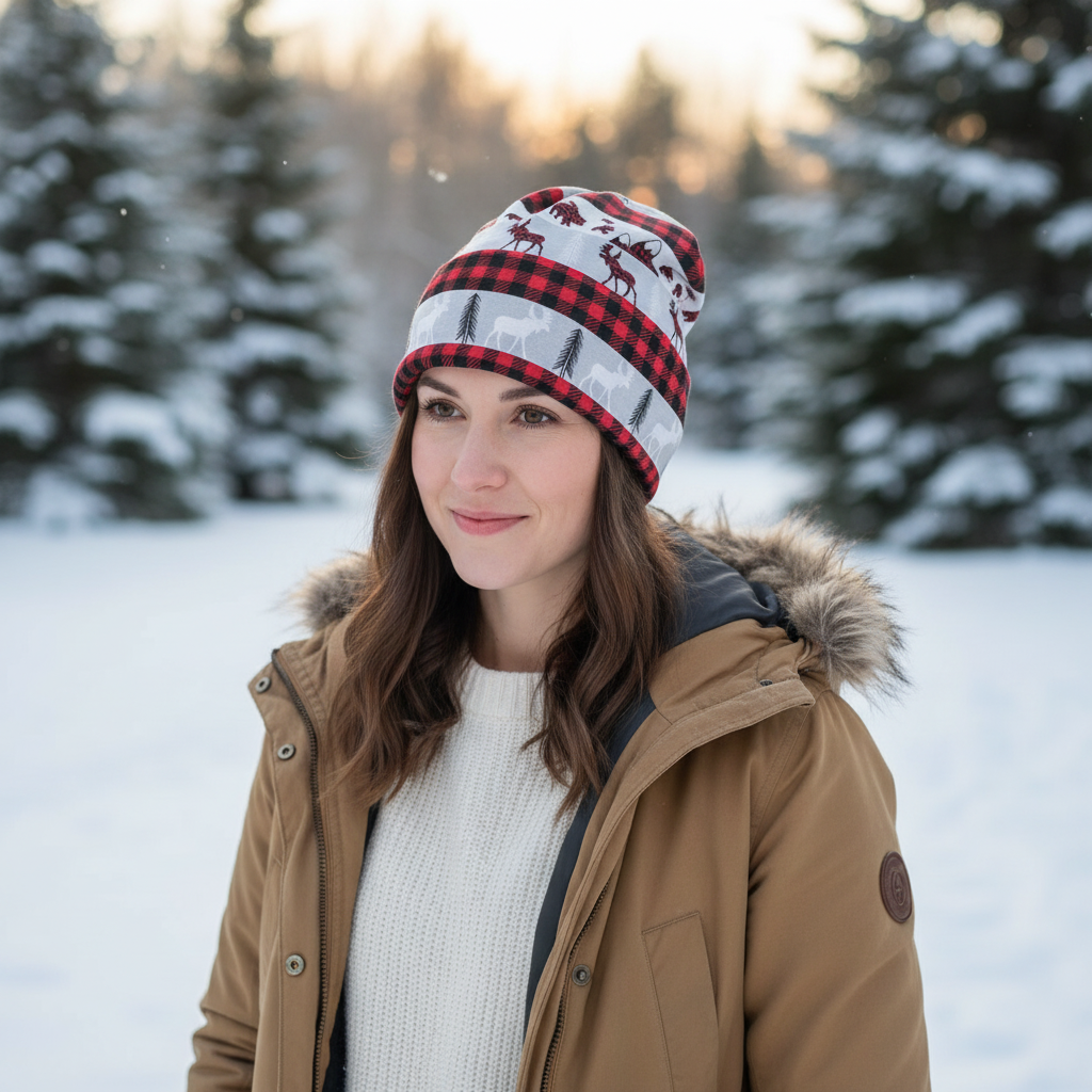 Tuque en tissu doublé micro-polar