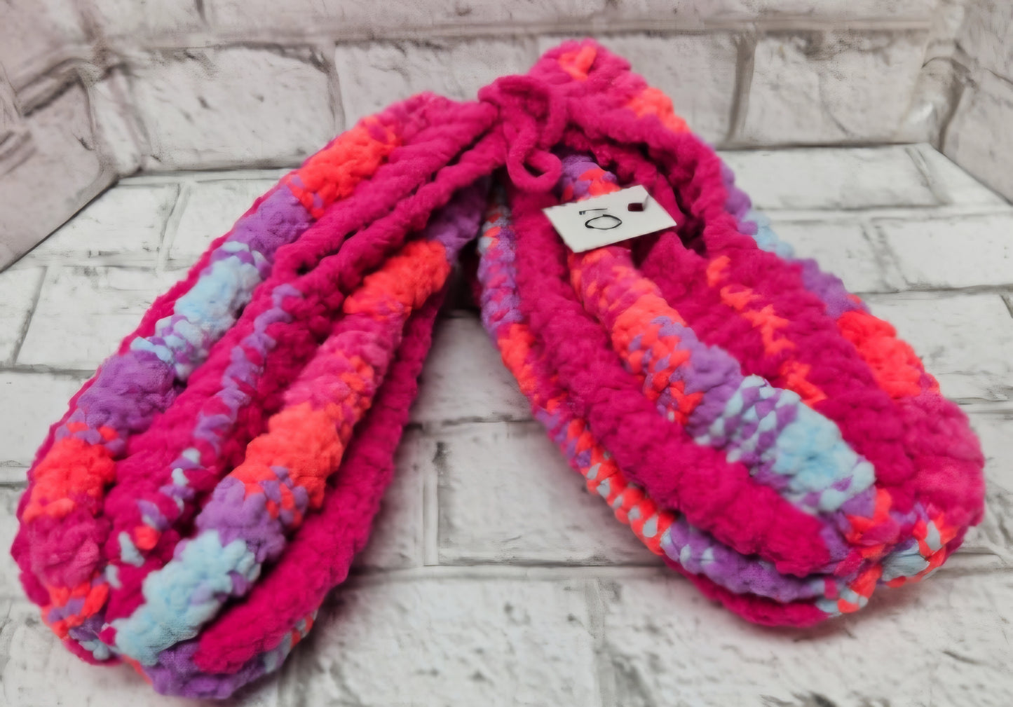 Pantoufles en laine tricotées–Femme 10