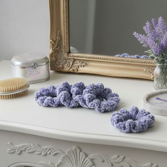 Chouchou en laine velvet - Mauve