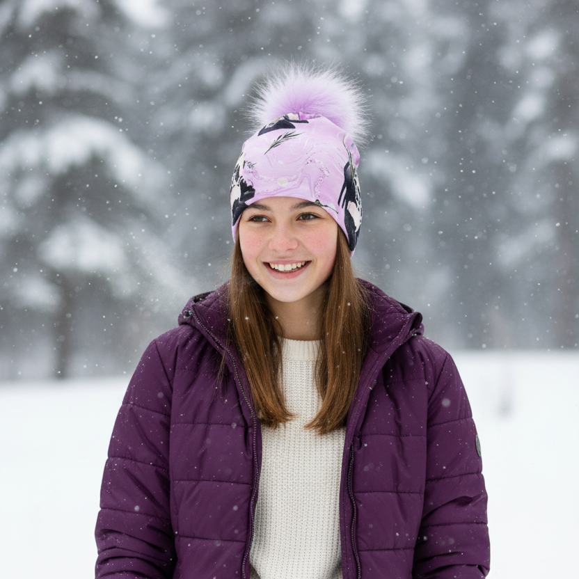 Tuque en tissu doublé micro-polar