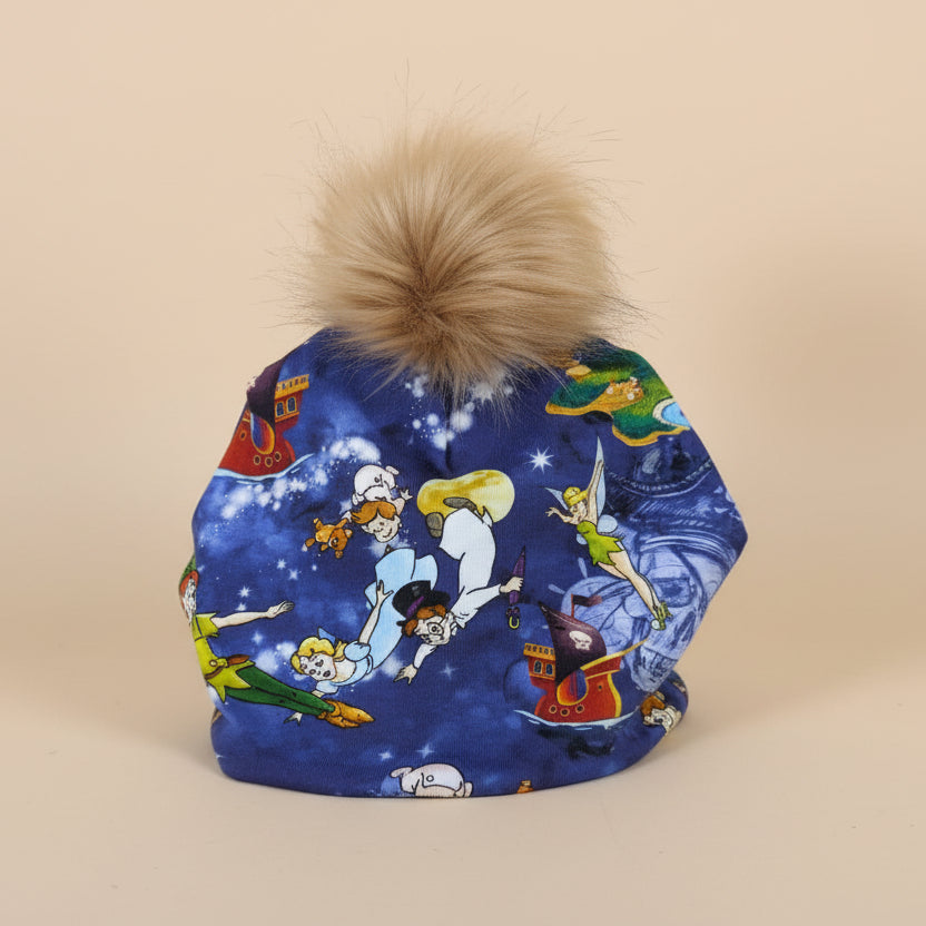 Tuque enfant doublée micropolar avec pompon amovible - 2 ans (40 cm)