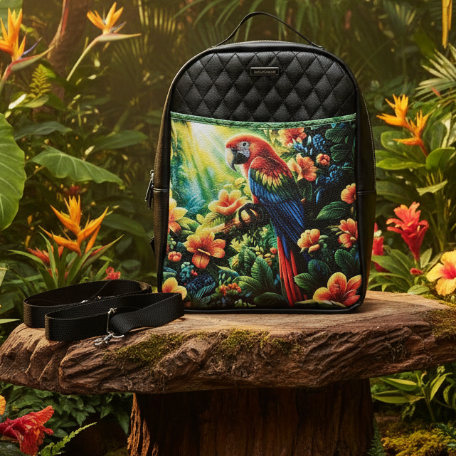 Sac à dos sacoche en simili cuir matelassé