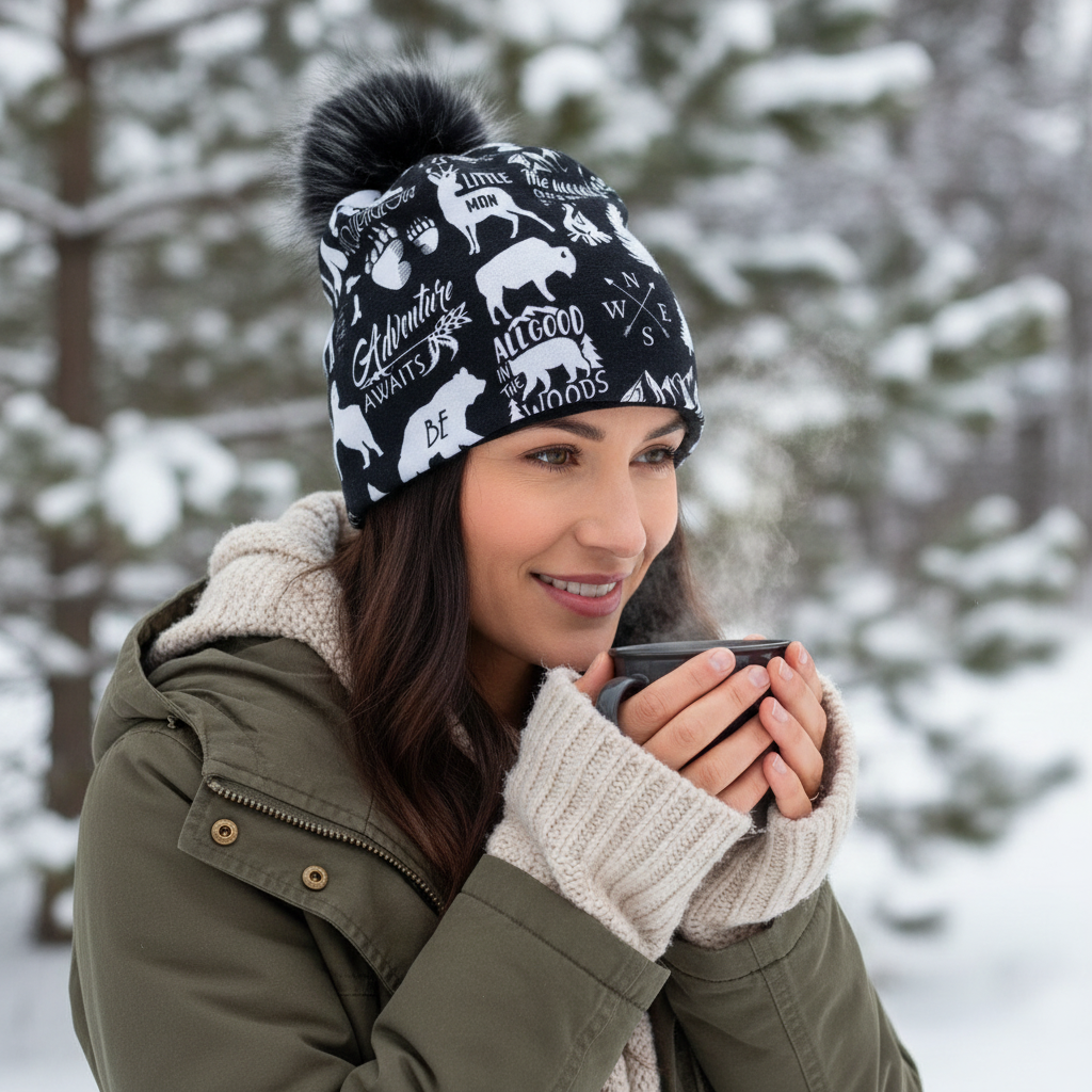 Tuque en tissu doublé micro-polar
