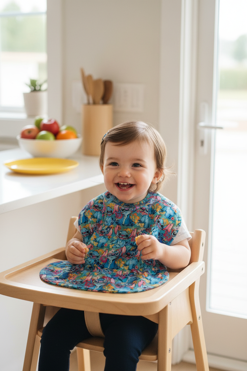 Bavette imperméable bébé/enfant -Joli motif
