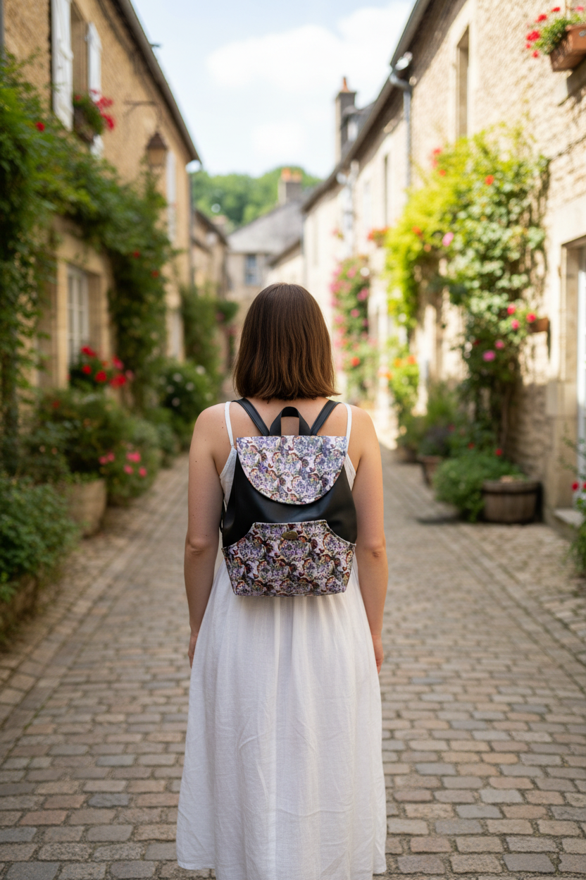 Sac à dos sacoche en simili cuir