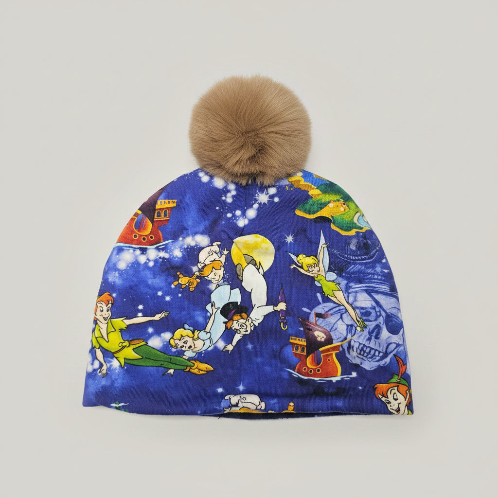 Tuque enfant doublée micropolar avec pompon amovible - 2 ans (40 cm)