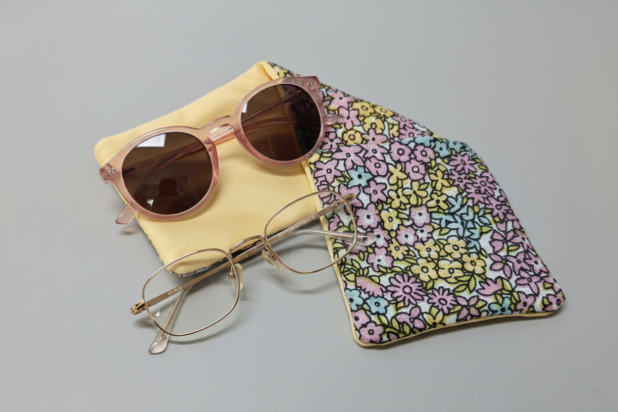 Essuie-lunettes artisanal double face - Coton et microfibre