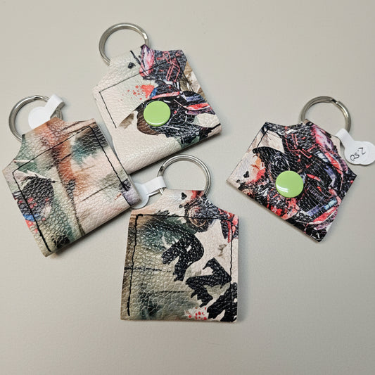 Mini porte-clé avec pochette à bouton pression