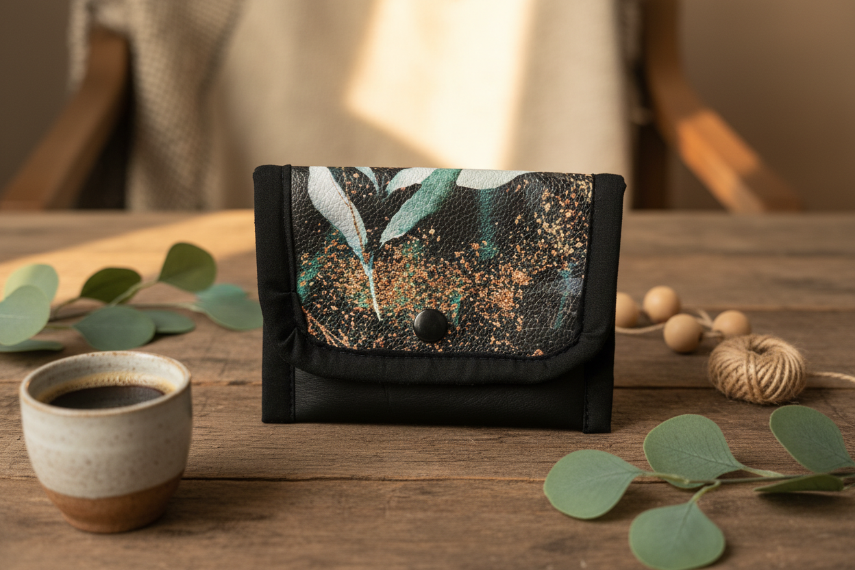 Petit porte-monnaie en simili cuir