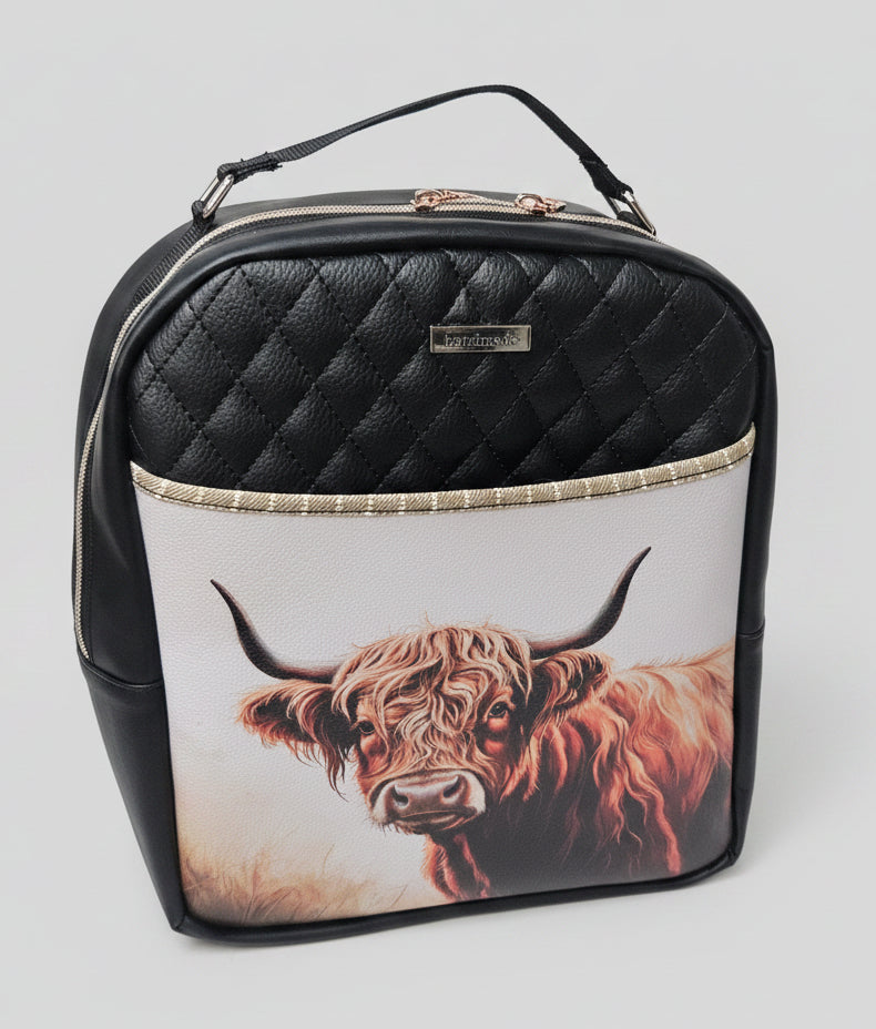 Sac à dos sacoche en simili cuir matelassé