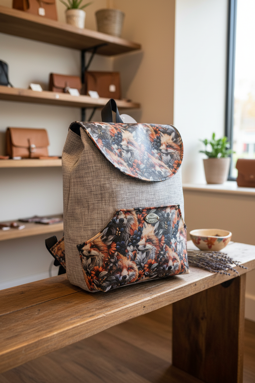 Sac à dos sacoche en simili cuir