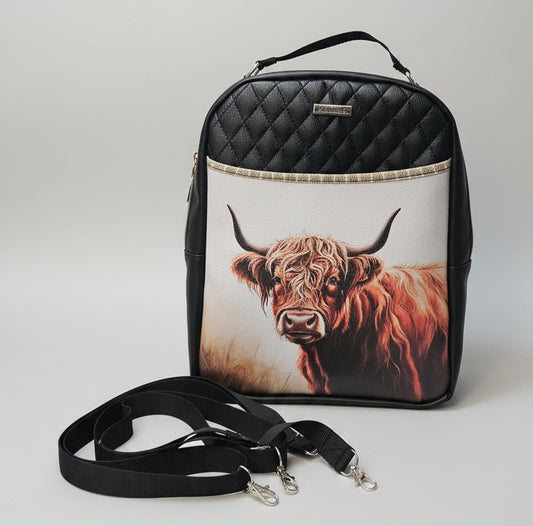 Sac à dos sacoche en simili cuir matelassé
