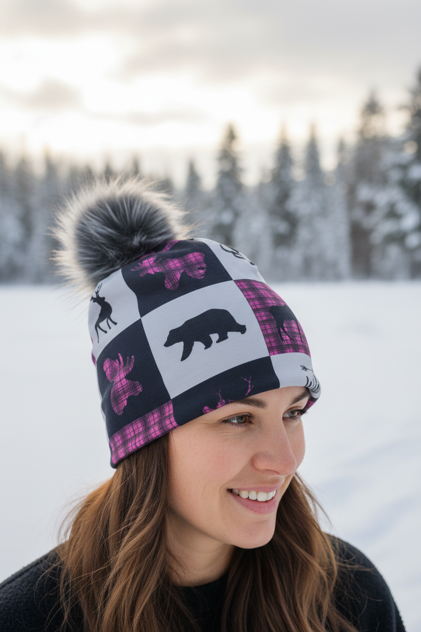 Tuque en tissu doublé micro-polar