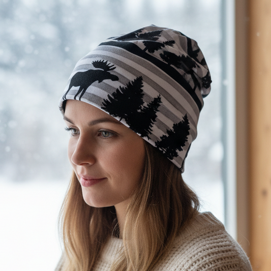 Tuque en tissu doublé micro-polar
