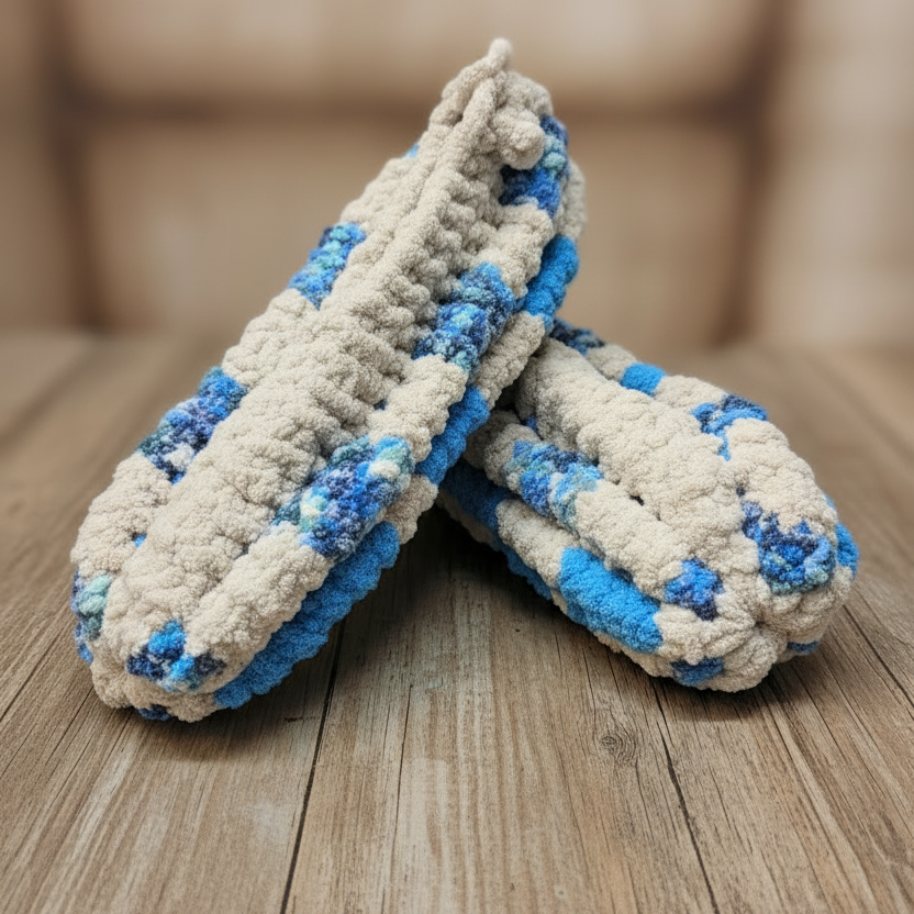 Pantoufles en laine tricotées–Homme 7