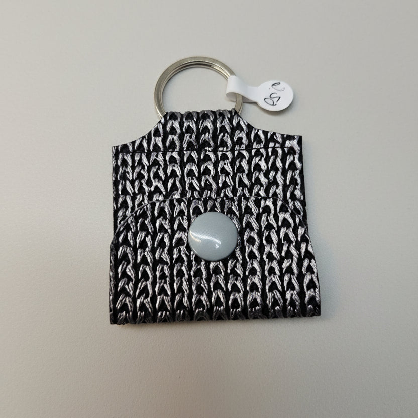 Mini porte-clé avec pochette à bouton pression