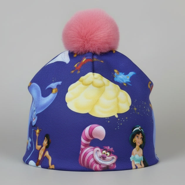 Tuque enfant doublée micropolar avec pompon amovible - 4 ans (44 cm)
